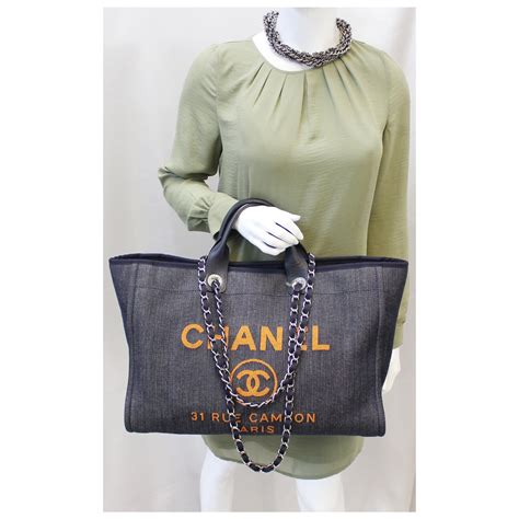 chanel deauville blue|Chanel deauville tote price.